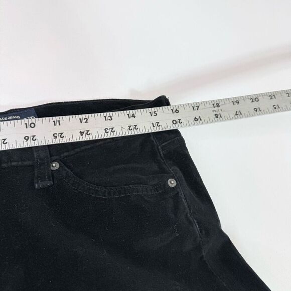 Lucky Brand Pants Womens 31 Velvet Velour Black Jeans Straight Retro - Picture 6 of 8